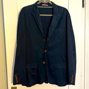 Navy blue Apolis casual cotton blazer